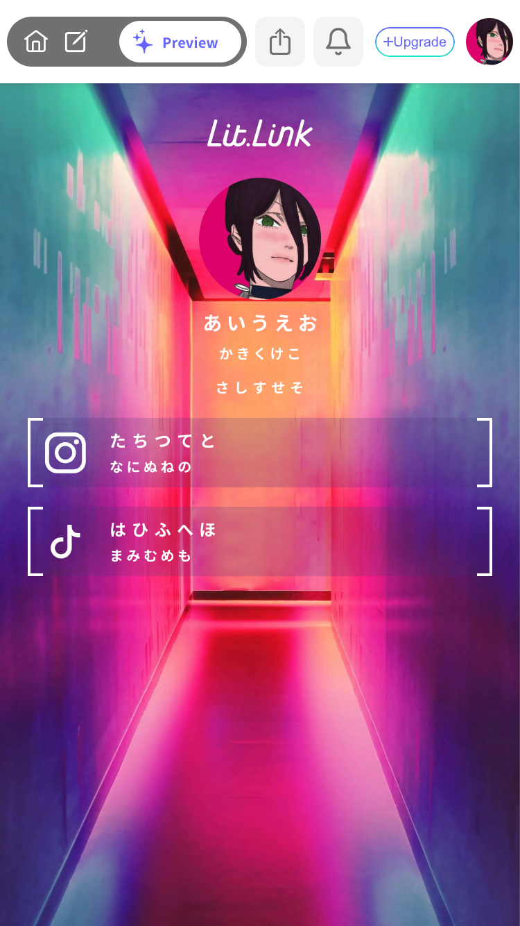 lit.link templates Miami Chill